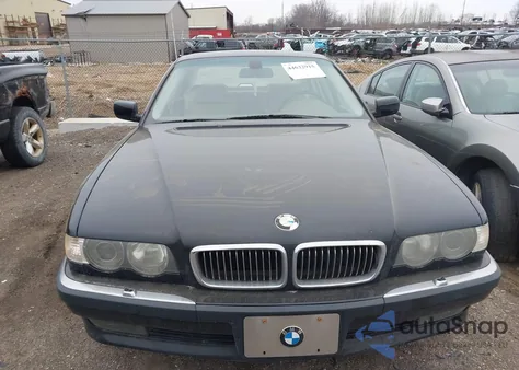 2001 BMW 740Ia из США, поврежденный, VIN WBAGG83441DN81999